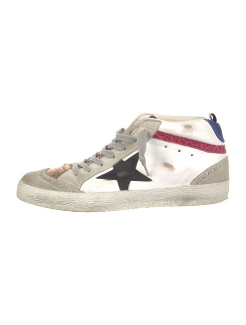 Golden Goose Leather Colorblock Pattern Sneakers