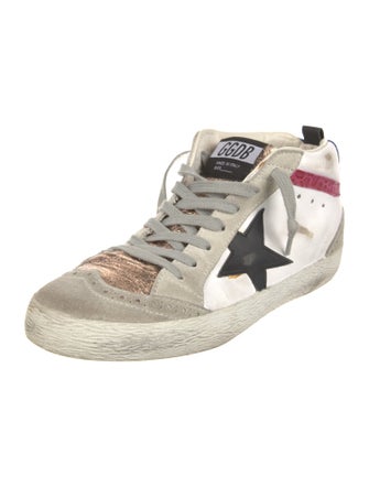 Golden Goose Leather Colorblock Pattern Sneakers