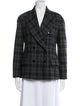Golden Goose Wool Plaid Print Blazer