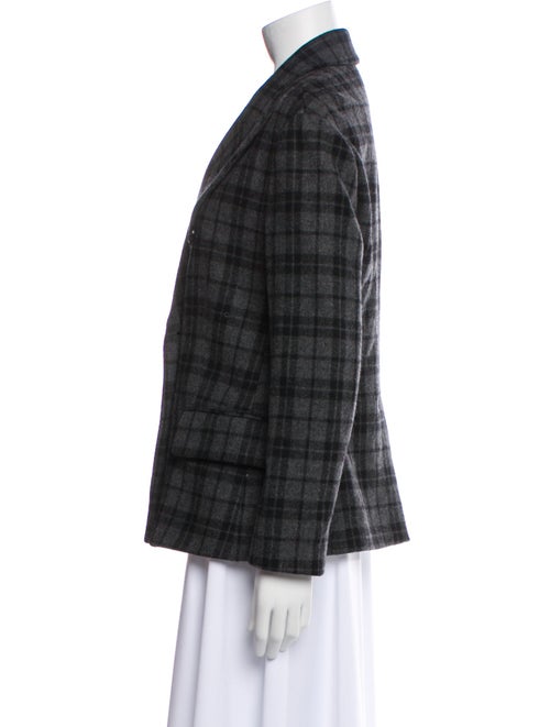 Golden Goose Wool Plaid Print Blazer
