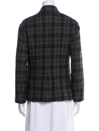 Golden Goose Wool Plaid Print Blazer