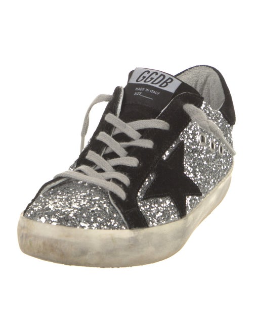 Golden Goose Glitter Colorblock Pattern Sneakers