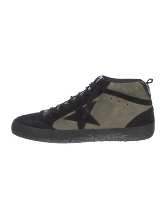 Golden Goose Suede Colorblock Pattern Sneakers