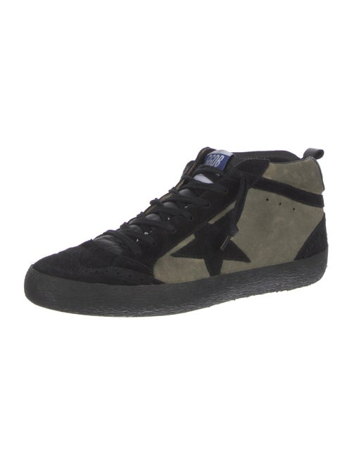 Golden Goose Suede Colorblock Pattern Sneakers
