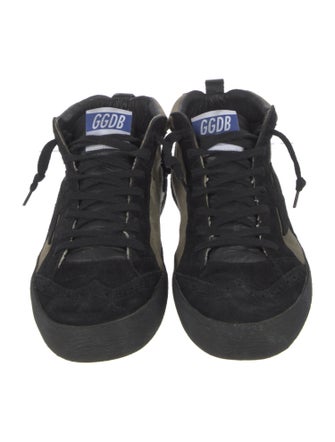 Golden Goose Suede Colorblock Pattern Sneakers