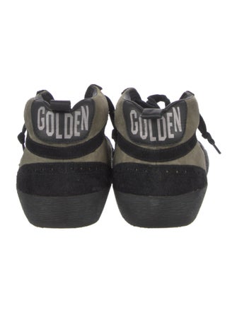 Golden Goose Suede Colorblock Pattern Sneakers