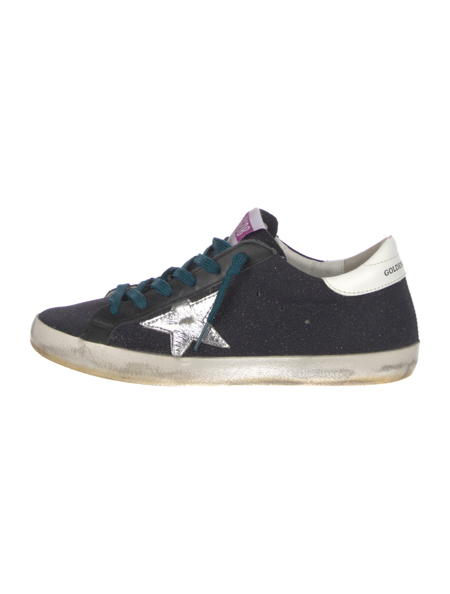 Golden Goose Glitter Graphic Print Sneakers