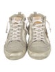 Golden Goose Leather Animal Print Sneakers