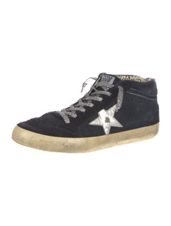 Golden Goose Suede Distressed Accents Sneakers