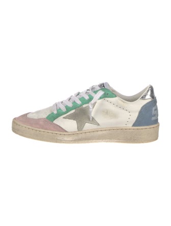 Golden Goose Leather Colorblock Pattern Sneakers