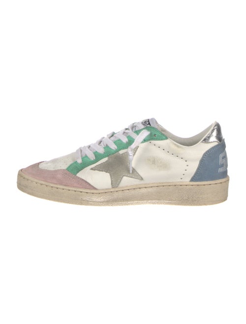 Golden Goose Leather Colorblock Pattern Sneakers