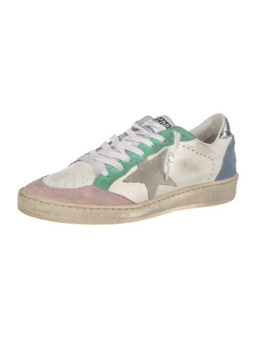 Golden Goose Leather Colorblock Pattern Sneakers