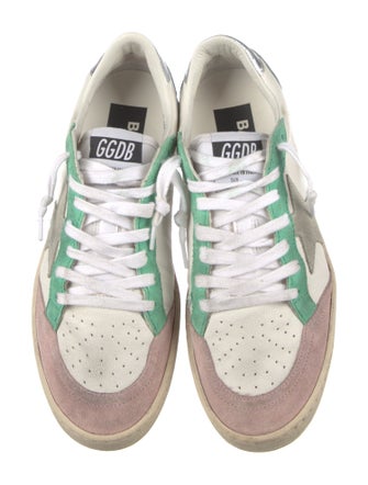 Golden Goose Leather Colorblock Pattern Sneakers