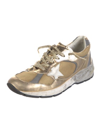 Golden Goose Leather Printed Sneakers