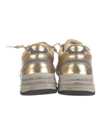 Golden Goose Leather Printed Sneakers