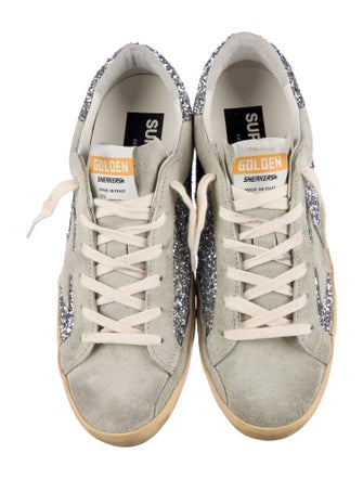 Golden Goose Suede Glitter Accents Sneakers
