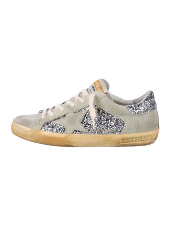 Golden Goose Suede Glitter Accents Sneakers