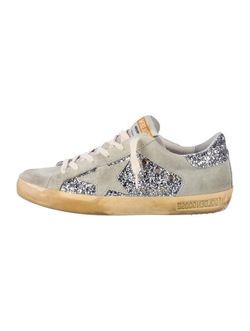 Golden Goose Suede Glitter Accents Sneakers