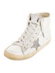 Golden Goose Leather Glitter Accents Sneakers