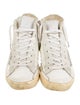 Golden Goose Leather Glitter Accents Sneakers