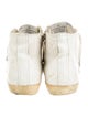 Golden Goose Leather Glitter Accents Sneakers