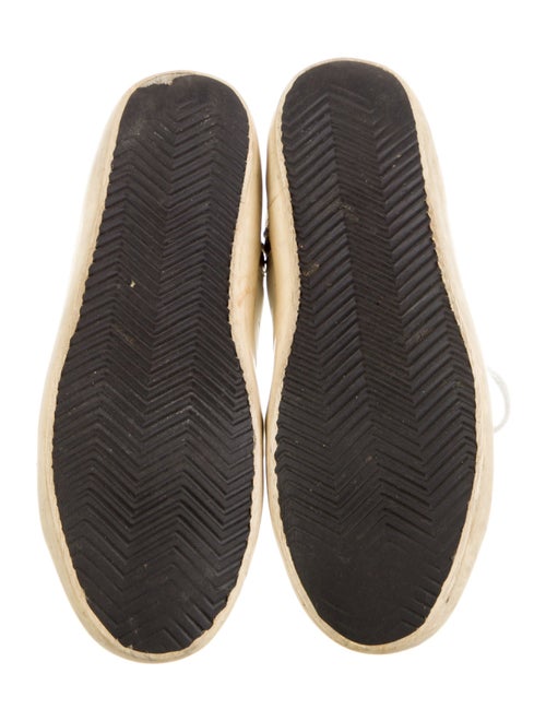 Golden Goose Leather Glitter Accents Sneakers