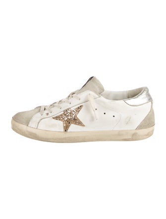 Golden Goose Leather Printed Sneakers