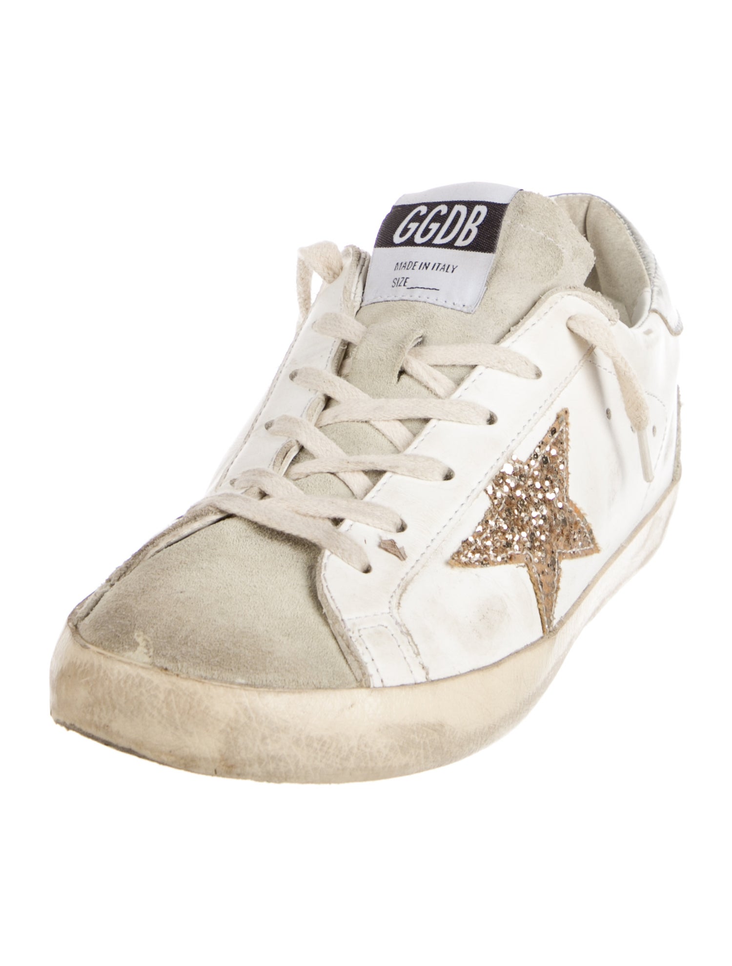 Golden Goose Leather Printed Sneakers