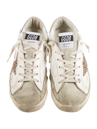 Golden Goose Leather Printed Sneakers