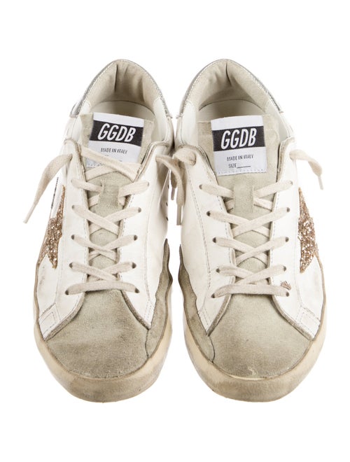 Golden Goose Leather Printed Sneakers
