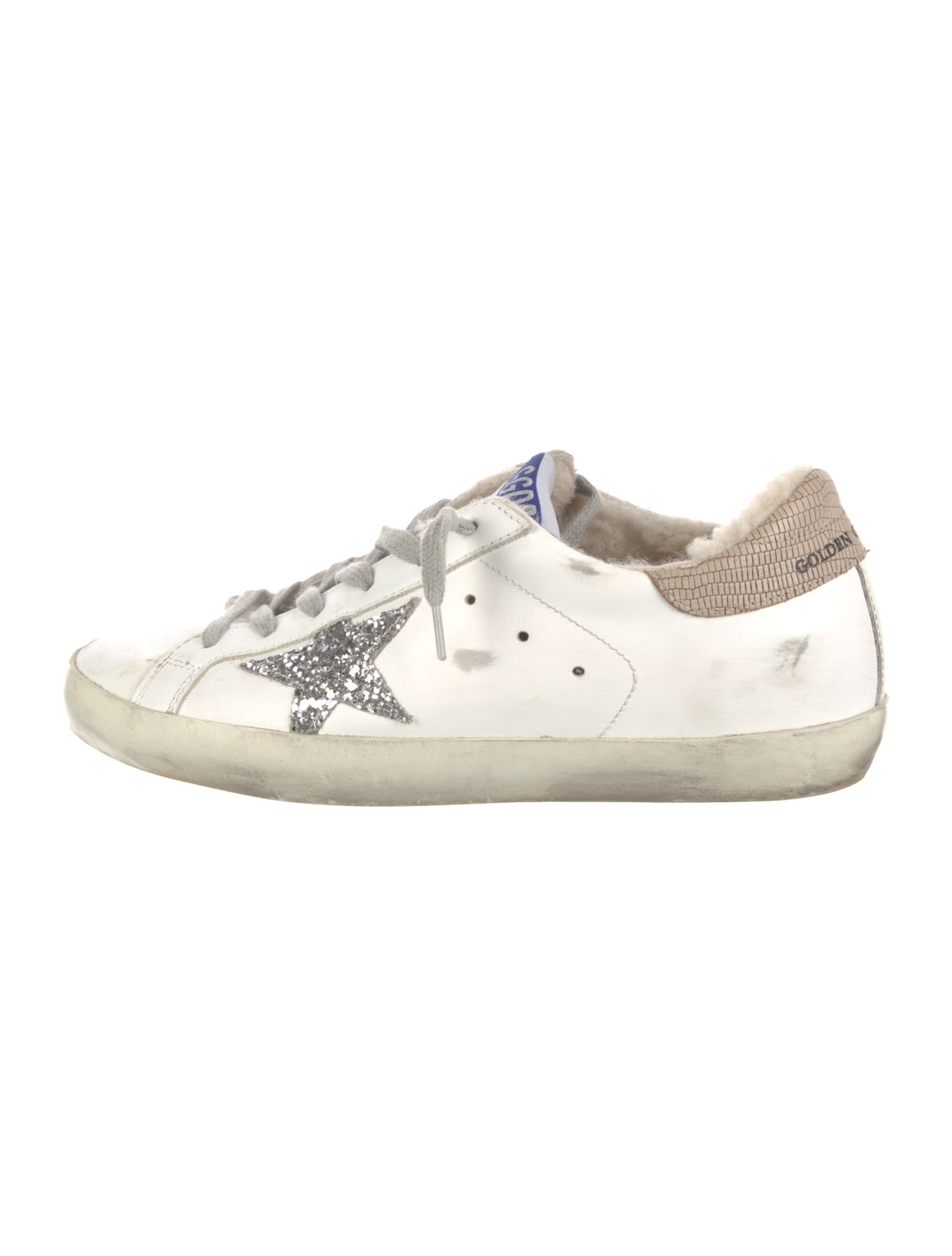Golden Goose Leather Printed Sneakers