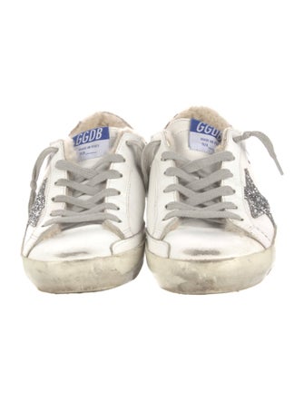 Golden Goose Leather Printed Sneakers