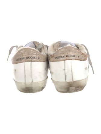 Golden Goose Leather Printed Sneakers