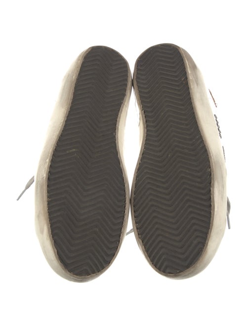 Golden Goose Leather Printed Sneakers