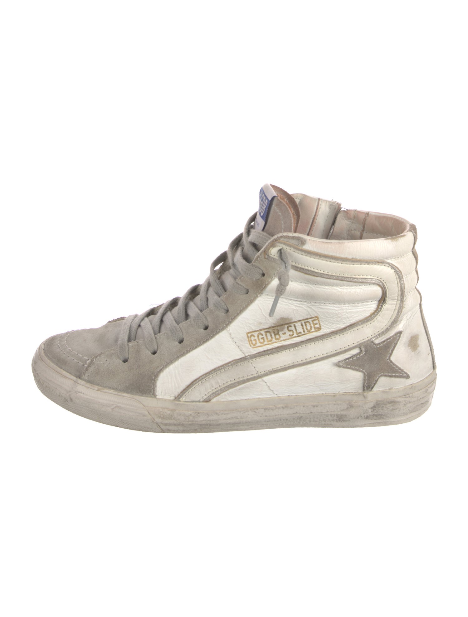 Golden Goose Leather Printed Sneakers