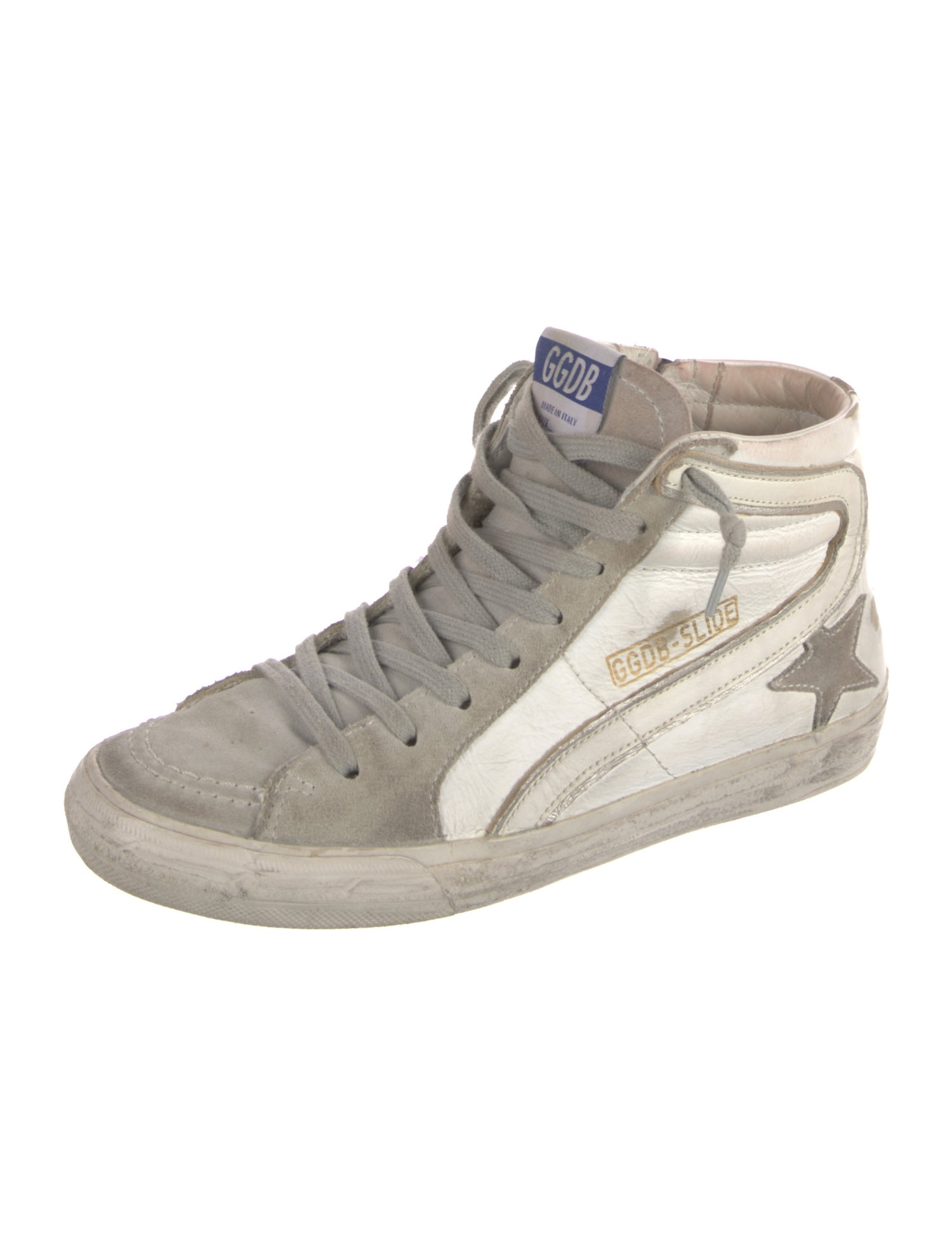 Golden Goose Leather Printed Sneakers