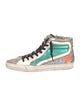 Golden Goose Leather Printed Sneakers