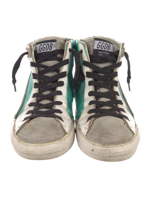 Golden Goose Leather Printed Sneakers