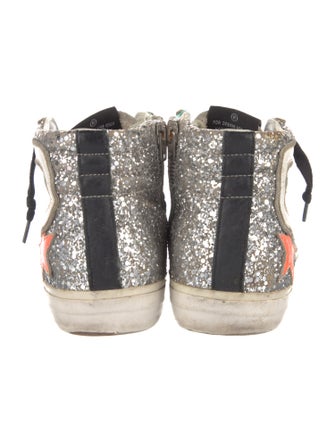 Golden Goose Leather Printed Sneakers