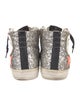 Golden Goose Leather Printed Sneakers