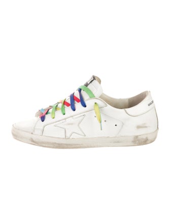 Golden Goose Leather Distressed Accents Sneakers
