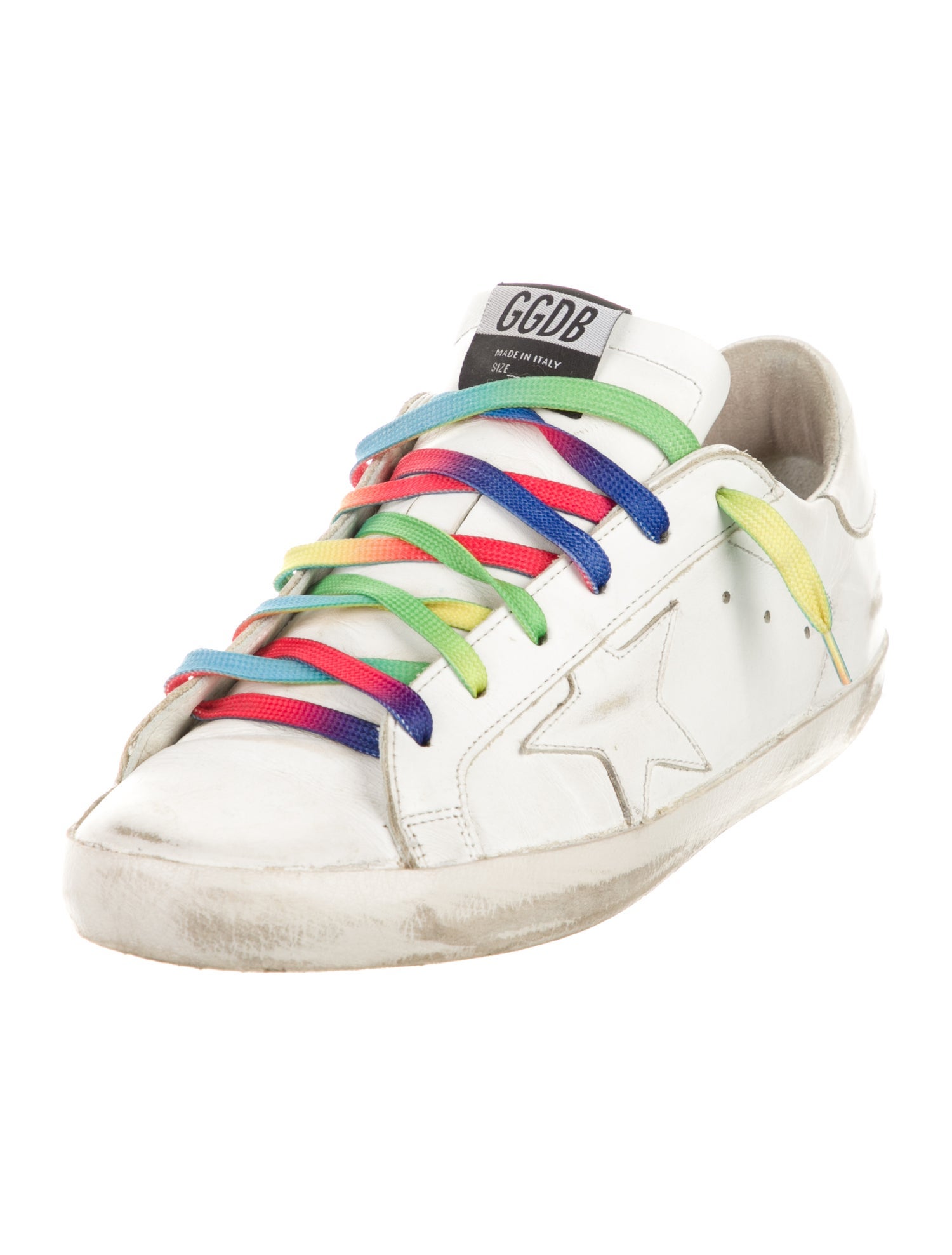 Golden Goose Leather Distressed Accents Sneakers