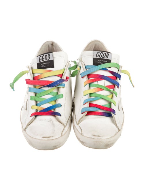 Golden Goose Leather Distressed Accents Sneakers