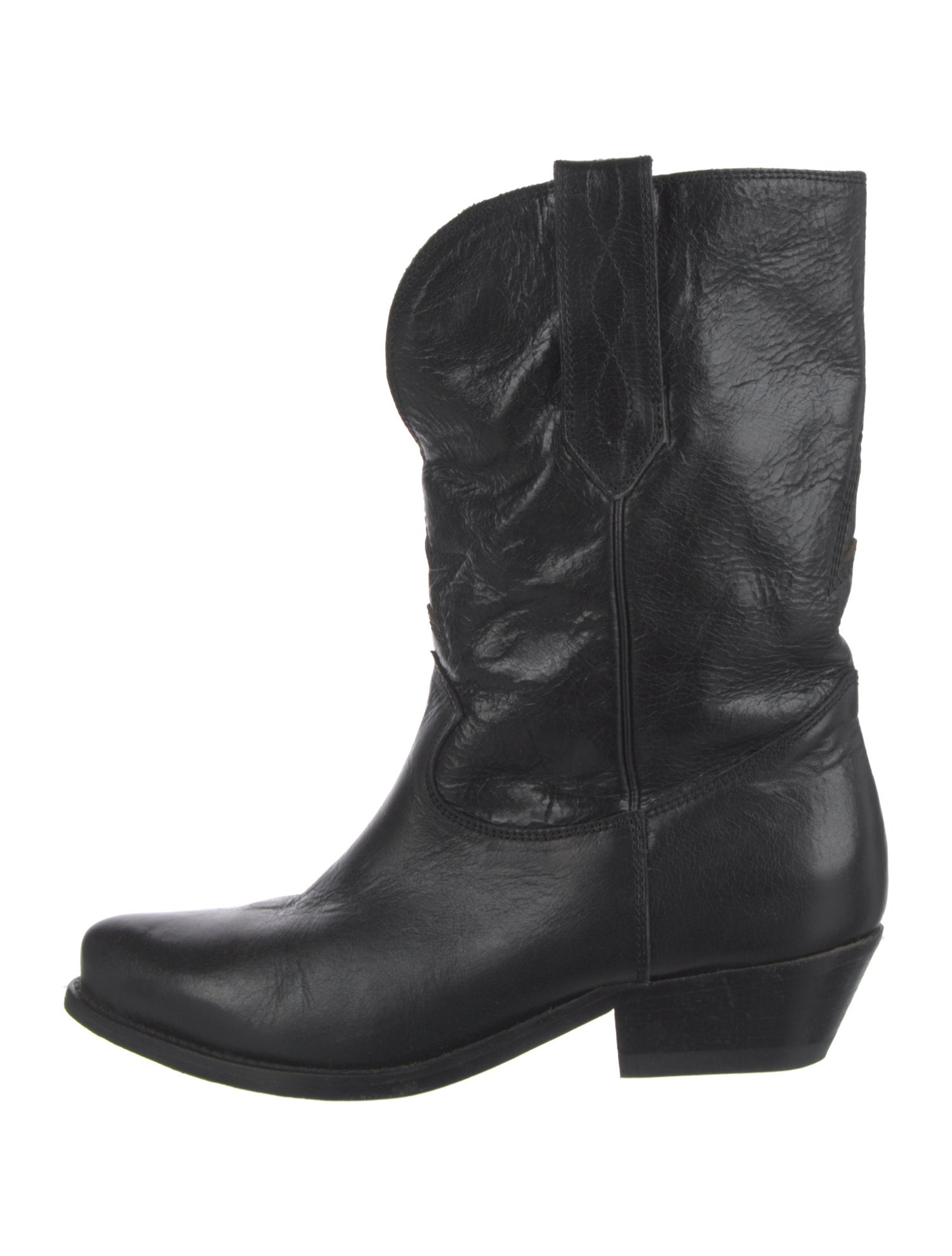 Golden Goose Leather Western Boots