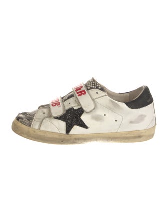 Golden Goose Leather Printed Sneakers