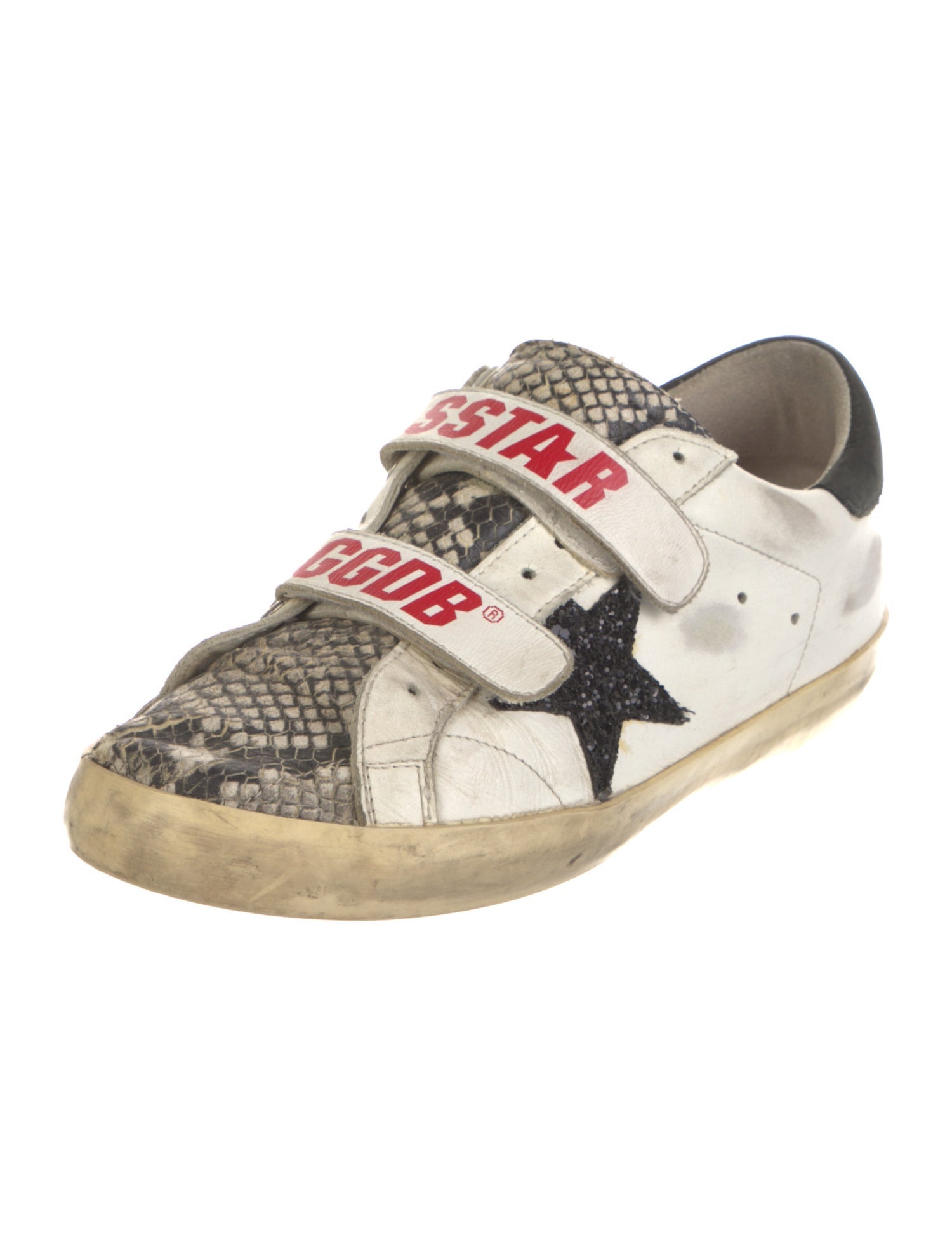 Golden Goose Leather Printed Sneakers