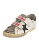 Golden Goose Leather Printed Sneakers