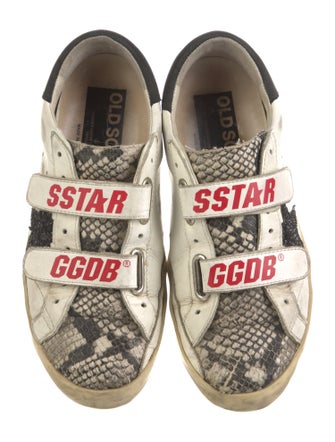 Golden Goose Leather Printed Sneakers