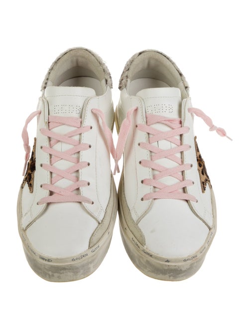 Golden Goose Leather Animal Print Sneakers