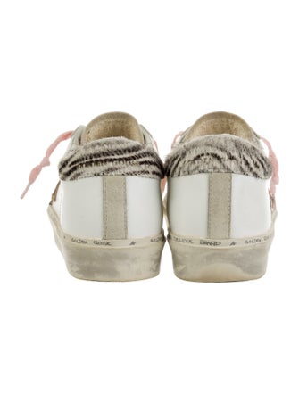 Golden Goose Leather Animal Print Sneakers